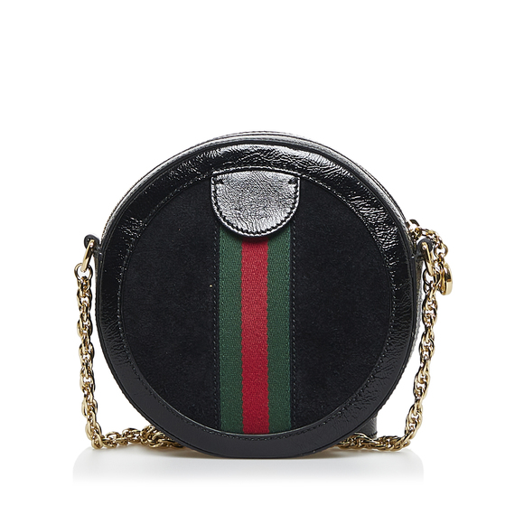 Pre-Loved Gucci Mini Suede Ophidia Round Crossbody Bag - Picture 3 of 10